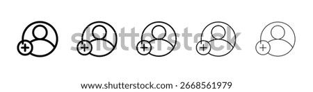 User add icon filled flat sign concept for web design.