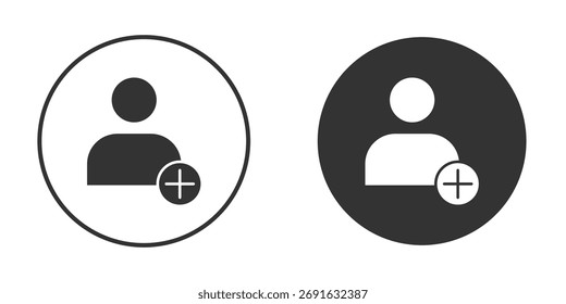 El usuario agrega ilustraciones planas del icono. Arte vectorial.