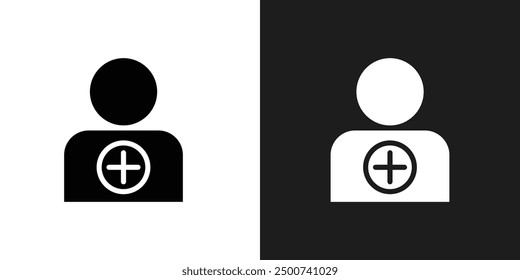 User add icon line art vector