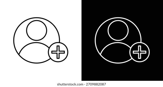 Usuário adicionar ícone projetos de logotipo. conjunto de design de ícone moderno