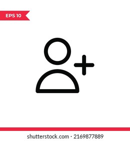 User add icon vector. Avatar sign