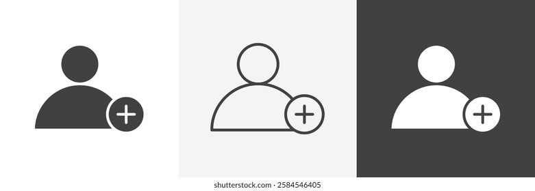 User add icons graphics pack vectors.