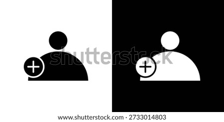 User add icons symbol for web and mobile filled vector isolated