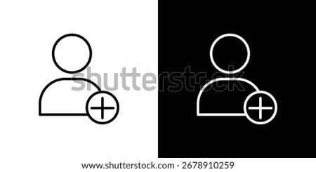 User add icons, vector best stroke icon EPS