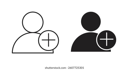 User add icons vectors graphic designs