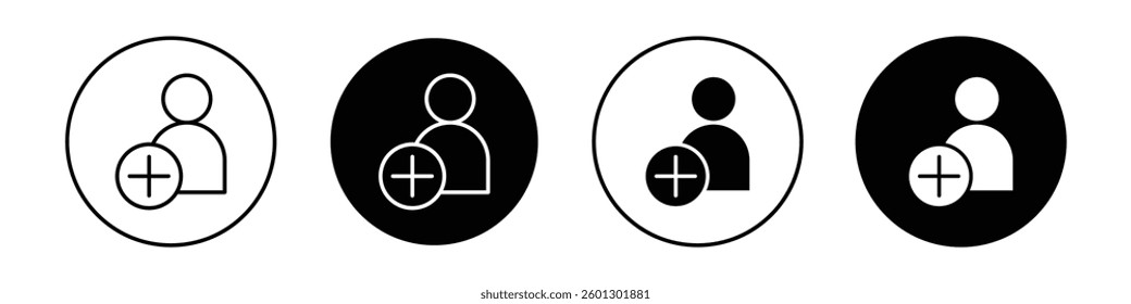 User add icons vectors graphics collection