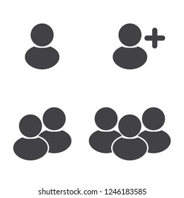 User, add user, people group vector icon