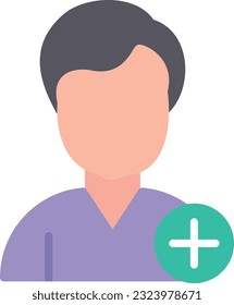 User Add Vector Icon Flat Style