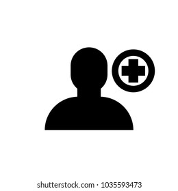 user add vector icon on white background for web design