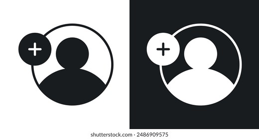 Icono de Vector añadido por el usuario en color blanco y negro sólido