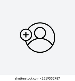 Icono de Vector de adición de usuario. EPS 10
