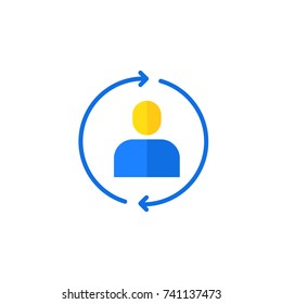 User admin consultant icon logo vector design illustration
