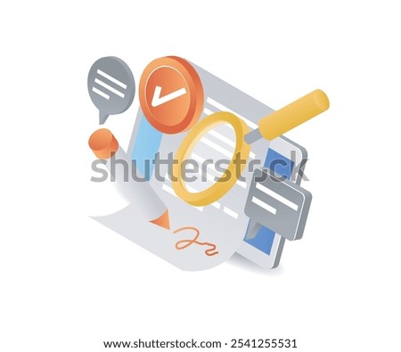User agreement concept reading  privacy policy and terms and conditions