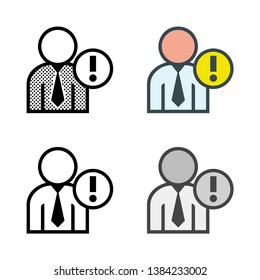 User Alert Icon in Different Color and Styles