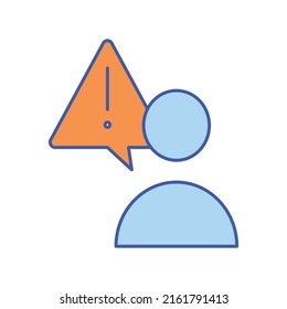 user alert Vector icon which is suitable for commercial work and easily modify or edit it

