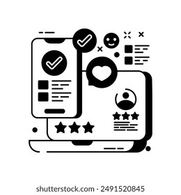 Icono De Glifo De Asistencia Al Usuario, Ilustración vectorial