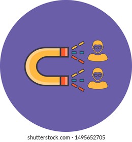 user attraction icon. vector graphics