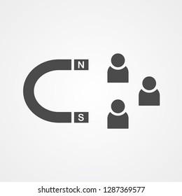 User attraction vector icon sign symbol
