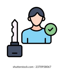 User authentication vector design in modern style, ready for premium use