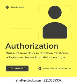 User authorization start web page log in personal data account access social media post vector illustration. Website register log in sign up approve password digital member profile cyber protect