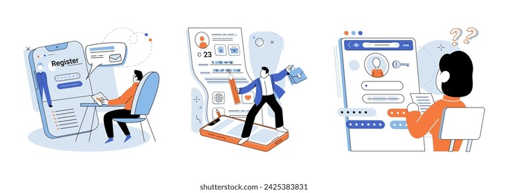 User authorization. Vector illustration. The user authorization concept emphasizes importance access control Advances in technology have improved user security in information technology Internet