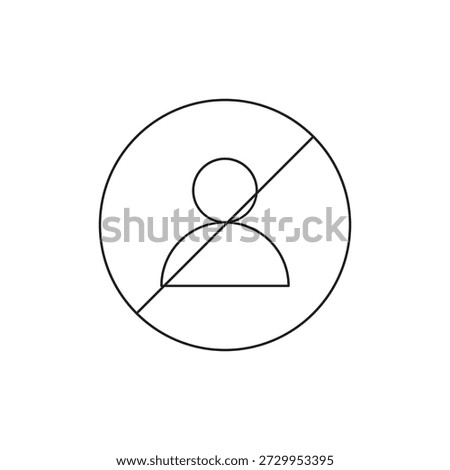 User avatar with cancel slash for restricted access