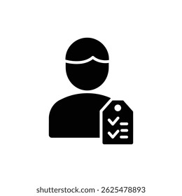 Avatar de usuário com marca de lista de verificação indicando tarefas ou status