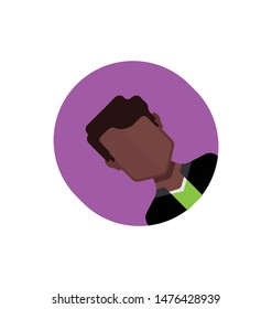 User avatar, with empty face for social network ( Male face )