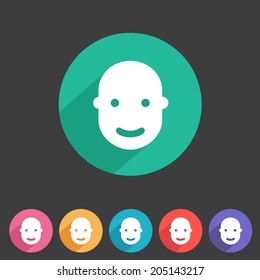 User avatar, face, profile flat icon