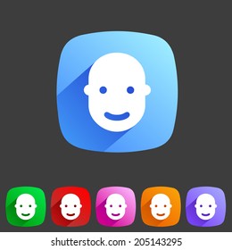 User avatar, face, profile flat icon