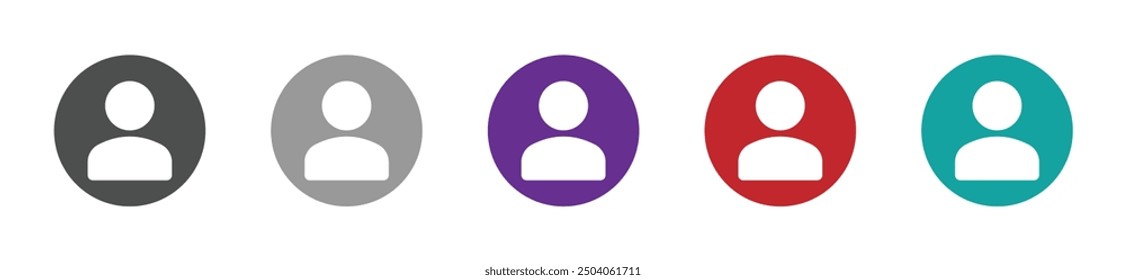 User avatar flat vector icon designs set