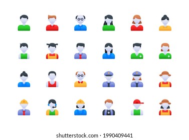 User Avatar Gradient Icon Set