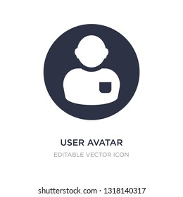 user avatar icon on white background. Simple element illustration from Social media marketing concept. user avatar icon symbol design.