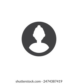 Icono de avatar de usuario, ilustración de diseño plano de perfil