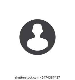 Icono de avatar de usuario, ilustración de diseño plano de perfil