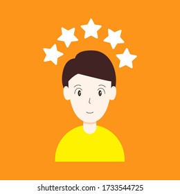 Icono de avatar de usuario, signo, símbolo de perfil. Icono de avatar de revisión. Ilustración vectorial.