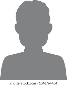 User avatar icon, sign, profile symbol.User avatar icon, sign, profile symbol.Male face silhouette or icon. Man avatar profile. Unknown or anonymous person. Vector illustration.