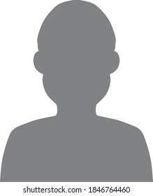 User avatar icon, sign, profile symbol.User avatar icon, sign, profile symbol.Male face silhouette or icon. Man avatar profile. Unknown or anonymous person. Vector illustration.
