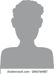 User avatar icon, sign, profile symbol.User avatar icon, sign, profile symbol.Male face silhouette or icon. Man avatar profile. Unknown or anonymous person. Vector illustration.