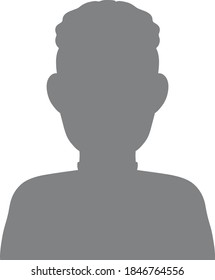Benutzer Avatar Symbol, Zeichen, Profil Symbol.Benutzer Avatar Symbol, Zeichen, Profil Symbol.Männliche Gesicht Silhouette oder Symbol. Man Avatar-Profil. Unbekannte oder anonyme Person. Vektorgrafik.