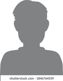 User avatar icon, sign, profile symbol.User avatar icon, sign, profile symbol.Male face silhouette or icon. Man avatar profile. Unknown or anonymous person. Vector illustration.