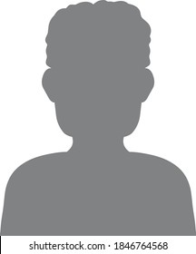 User avatar icon, sign, profile symbol.User avatar icon, sign, profile symbol.Male face silhouette or icon. Man avatar profile. Unknown or anonymous person. Vector illustration.