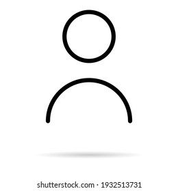 User avatar icon, social person symbol, business vector illustration, web member isolated background