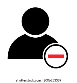 User avatar icon, social person symbol, business vector illustration, web member isolated background .