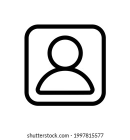 User avatar icon square style