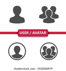 Usuario - Avatar Iconos. Iconos profesionales y perfectos en píxeles. Formato EPS 10.