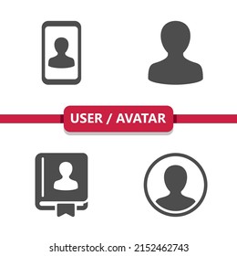 User - Avatar Icons. Professional, pixel perfect icons. EPS 10 format.