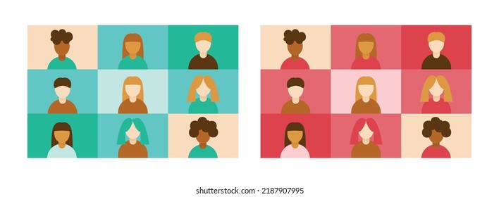 User Avatar Icons Set, Vector Illustration