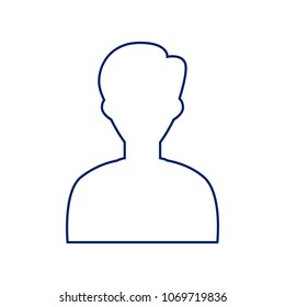 User avatar illustration. Anonymous sign. Vector. Flat style black icon on white.