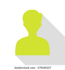 User avatar illustration. Anonymous sign. Pear icon with flat style shadow path.